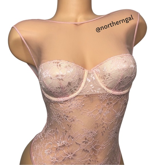 Victoria’s Secret Floral Lace And Mesh Bodysuit - Picture 7 of 17
